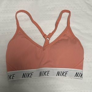 Nike Women's Ribbed Sports Bra - Coral